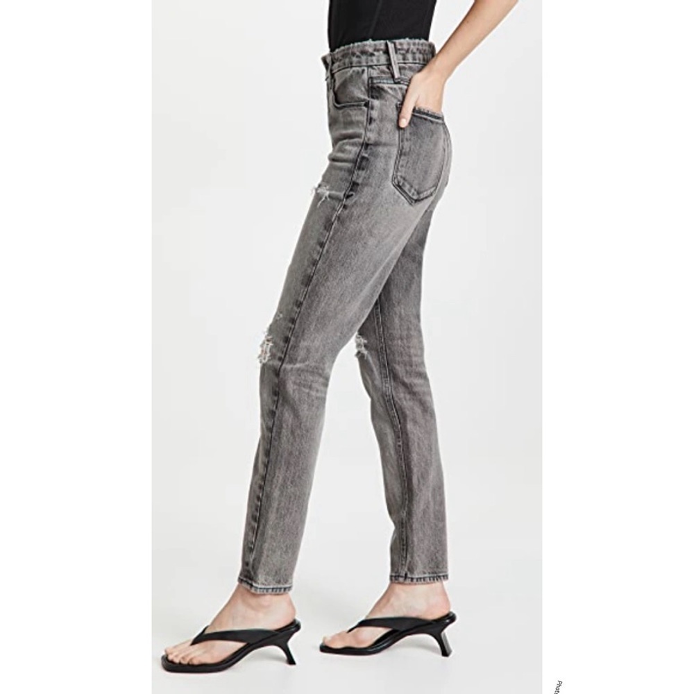 Good American good girlfriend high waist jeans in black163